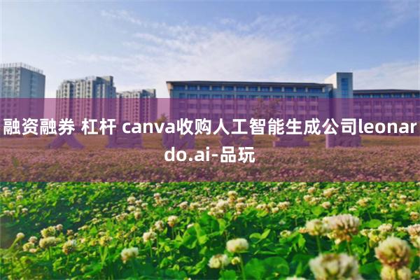 融资融券 杠杆 canva收购人工智能生成公司leonardo.ai-品玩