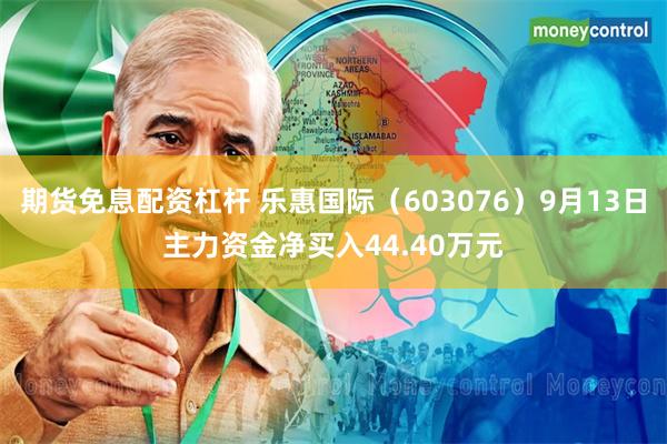 期货免息配资杠杆 乐惠国际（603076）9月13日主力资金净买入44.40万元