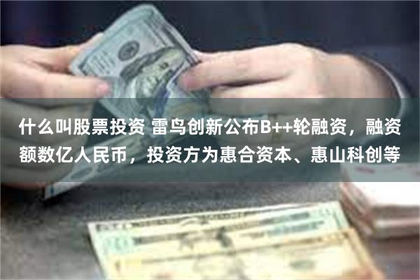 什么叫股票投资 雷鸟创新公布B++轮融资，融资额数亿人民币，投资方为惠合资本、惠山科创等