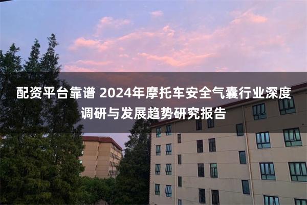 配资平台靠谱 2024年摩托车安全气囊行业深度调研与发展趋势研究报告