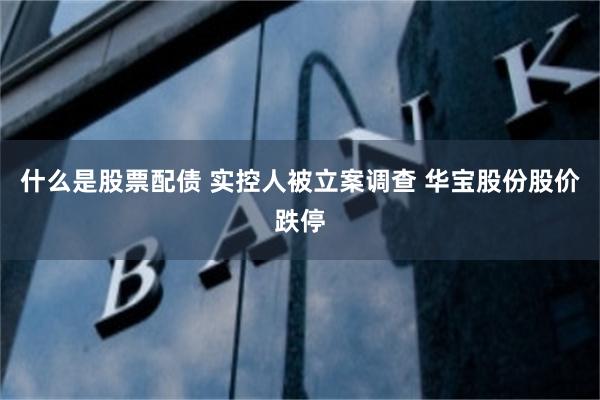 什么是股票配债 实控人被立案调查 华宝股份股价跌停